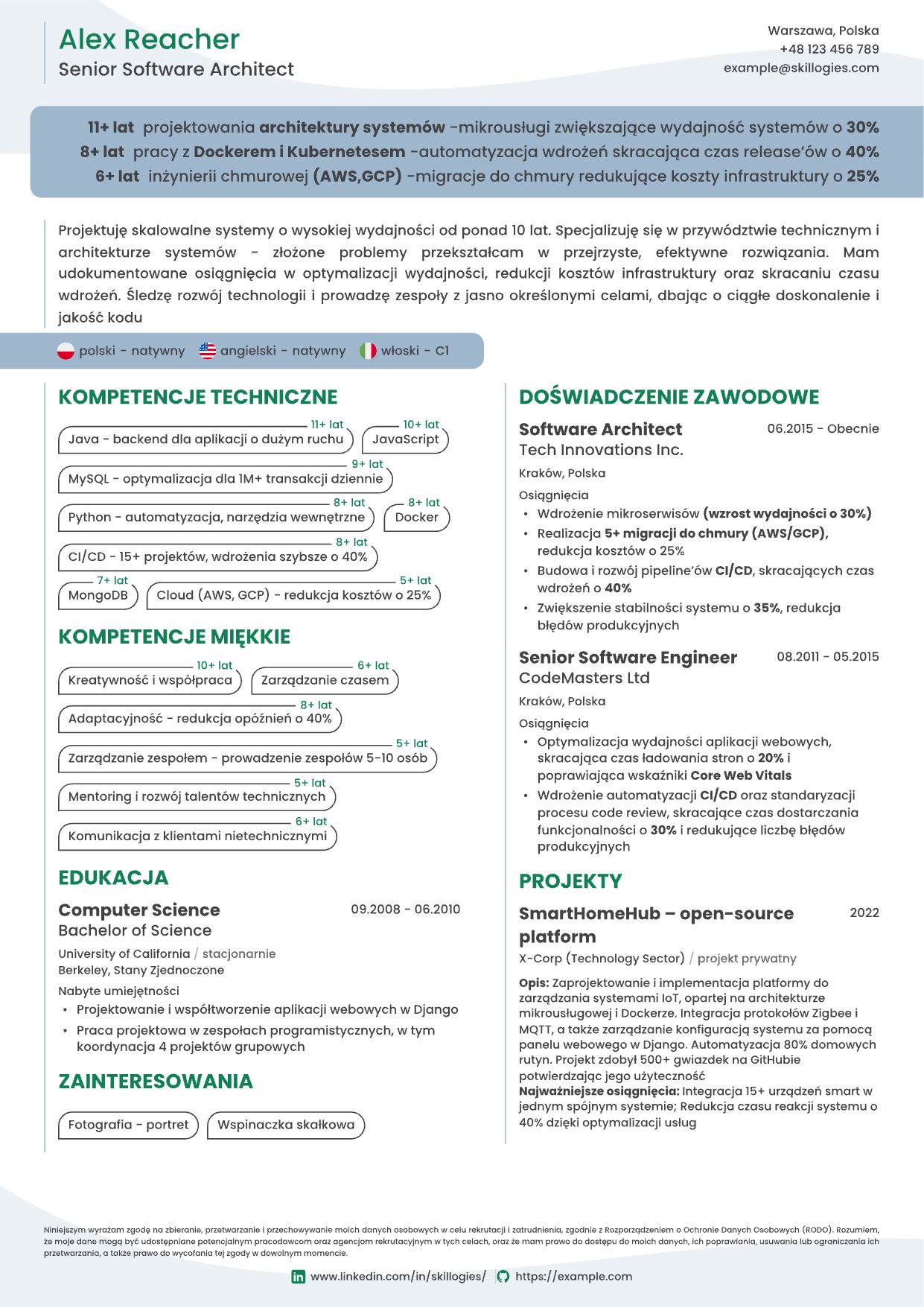Podgląd CV w czasie rzeczywistym – widzisz zmiany w trakcie pisania