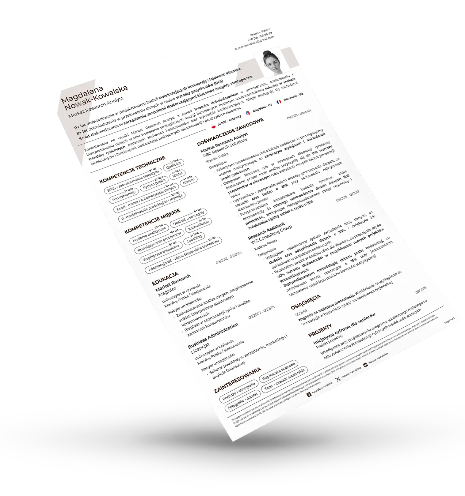 Certyfikowana zgodność szablonów z najnowszymi systemami rekrutacyjnymi.