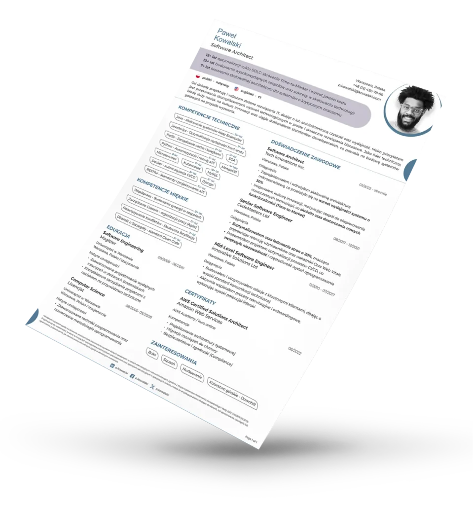 Twoja droga do awansu zawodowego zaczyna się od dobrego CV.